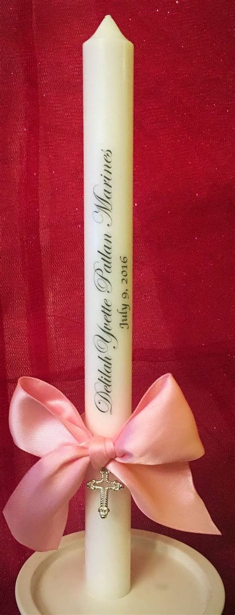 Personalized Baptismal Candles 10 Inches 10 Personalized | Etsy | Baptism candle, Baptism candle ...