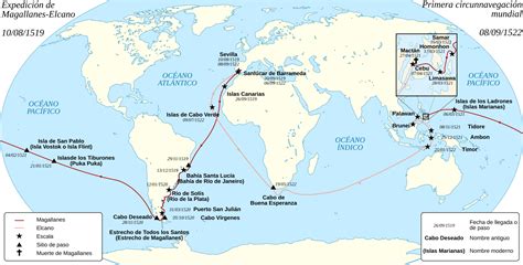 The Magellan–Elcano expedition, the first world circumnavigation in history : r/MapPorn