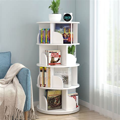 Sanctuary 360-degree Rotatory 5 Tier Bookshelf Display Shelf Bookcase Organizer | Kids room ...