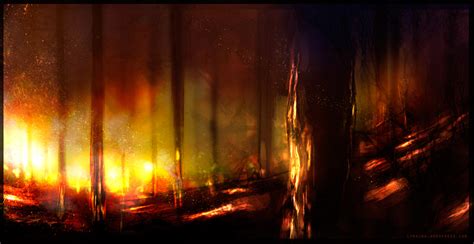 Burning Forest by Lyraina on DeviantArt