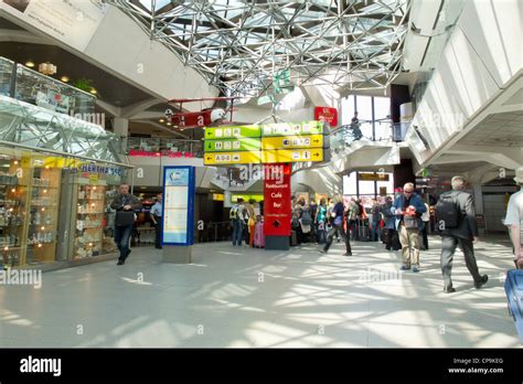 Berlin - Tegel Airport arrivals and departures area Stock Photo - Alamy