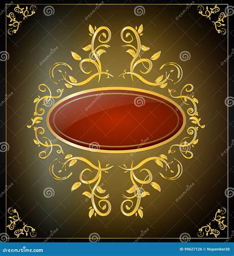 Blank gold banner stock vector. Illustration of frame - 99627126