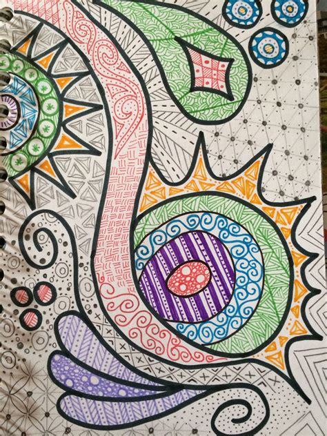 Zentangle with color | Color, Art, Doodling