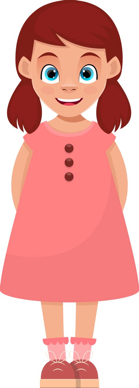 Little girl face expression clipart design illustration 9398618 PNG