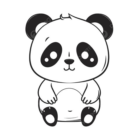 Cute Panda Bear Drawing C And T Outline Sketch Vector, Bear Drawing, Panda Drawing, Wing Drawing ...
