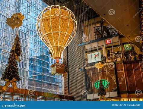 The Hudson Yards Shopping Mall Decorated for Holidays Season in New ...