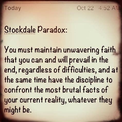 Stockdale Paradox. Admiral Jim Stockdale, who was a United States ...