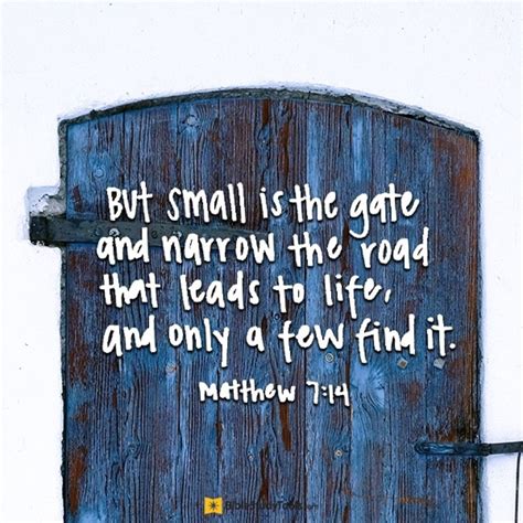 Your Daily Verse - Matthew 7:14 - Inspirations