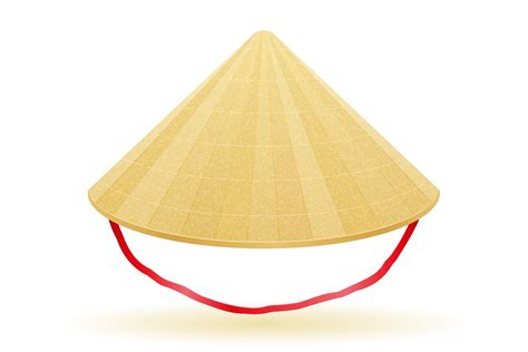 Asian straw traditional hat 1750538 Vector Art at Vecteezy