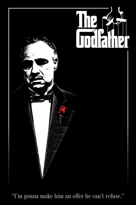 Plakat THE GODFATHER - red rose | Poster an der Wand | 3+1 GRATIS | Europosters