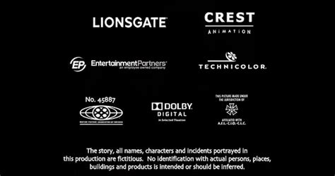 Lionsgate/CA/EP/Technicolor/MPAA/Dolby/IATSE Logos by ...