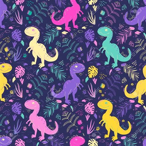 Download Funny Dinosaur Pattern Wallpaper | Wallpapers.com