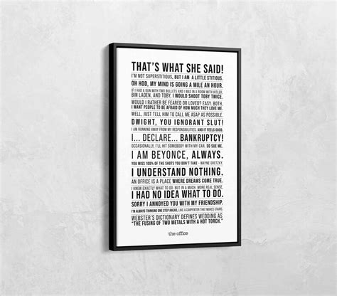 The Office TV Show Quotes Canvas the Office TV Quote Poster - Etsy