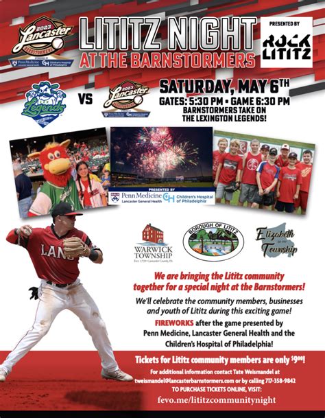 Lititz Night at the Barnstormers - Venture Lititz