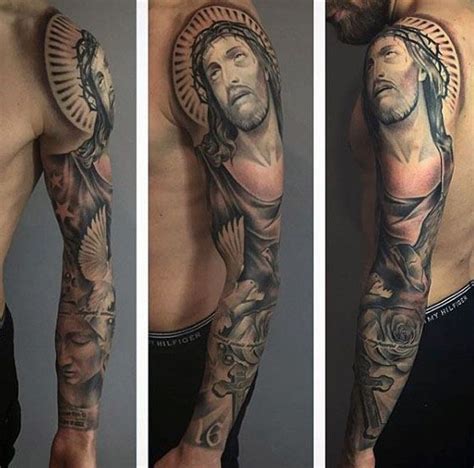 Top 51 Jesus Sleeve Tattoo Ideas - [2020 Inspiration Guide] | Jesus tattoo, Sleeve tattoos ...