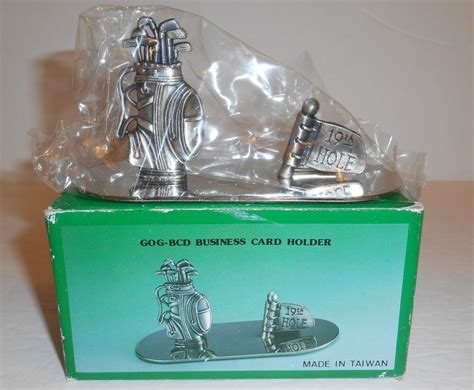 Vintage GOG-BCD Gold Golf 19th Hole Metal Business Card Holder New Old Stock | eBay in 2022 ...