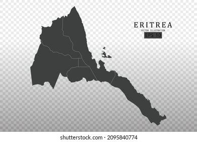 Eritrea Map Vector Isolated On Transparent Stock Vector (Royalty Free) 2107032890 | Shutterstock