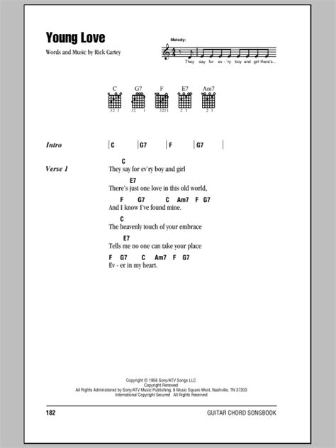 Young Love by Sonny James - Guitar Chords/Lyrics - Guitar Instructor