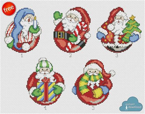 Christmas Santa Cross Stitch Chart PDF + XSD Download