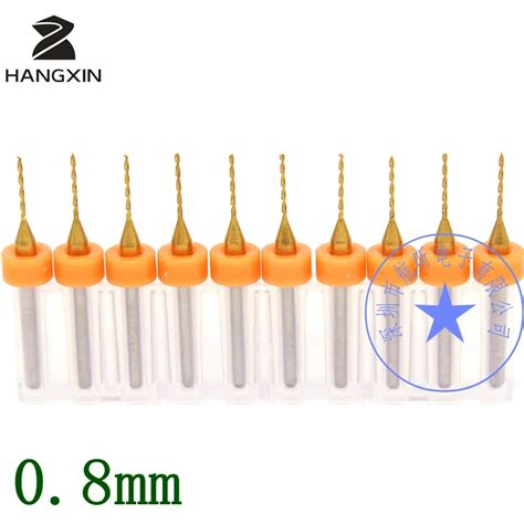 Aliexpress.com : Buy 10PCS Titanium coated PCB drill kit 0.8mm, miniature carved mini hand drill ...