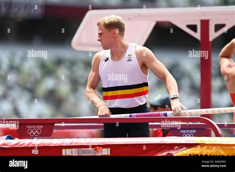 Belgian Ben Broeders pictured before the heats of the men's pole vault ...