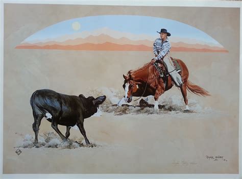 "Cutting Horse" by Western Artist, Dyrk Godby