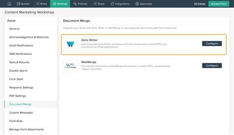 Zoho Writer | Zoho Forms - User Guide