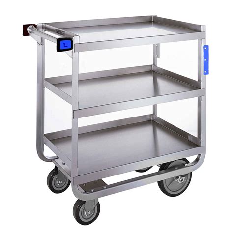 Lakeside 522 Heavy Duty NSF Stainless Steel 3 Shelf Utility Cart - 19 3 ...