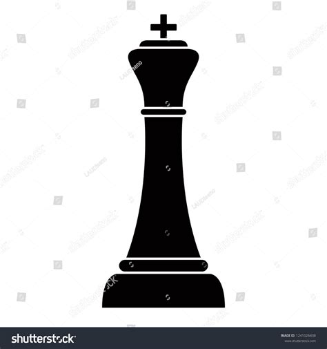 Silhouette King Chess Piece Vector Illustration Stock Vector (Royalty ...