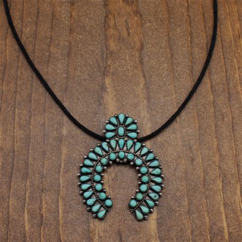 Sterling Silver and Turquoise Naja Pendant on Cord Necklace | Mac's ...