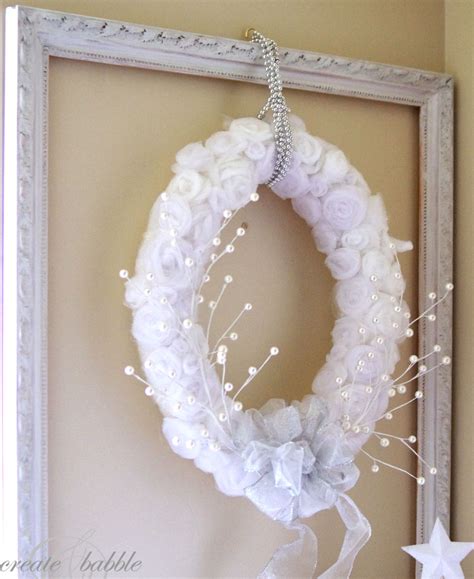 White Tulle Wreath - Create and Babble