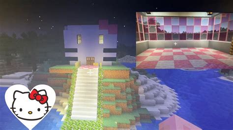 TIMELAPSE OF BUILDING HELLO KITTY MINECRAFT HOUSE #hellokitty #minecraft - YouTube