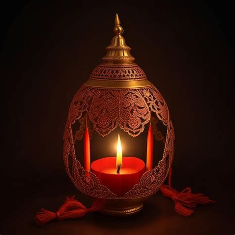 Premium AI Image | Happy Deepavali of candlelight or oil lamp