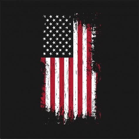 Vintage Grunge USA Flag Vector