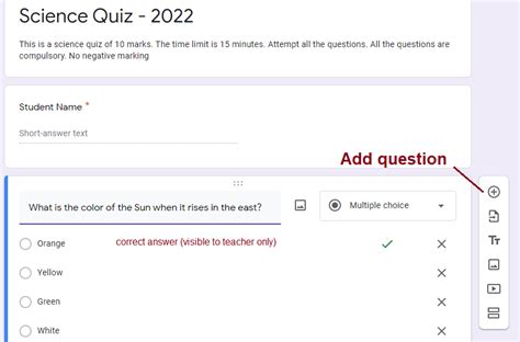 How to use Google forms for quizzes or exams purpose