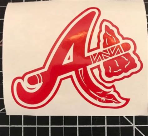 Atlanta Braves tomahawk custom logo vinyl sticker decal car | Etsy