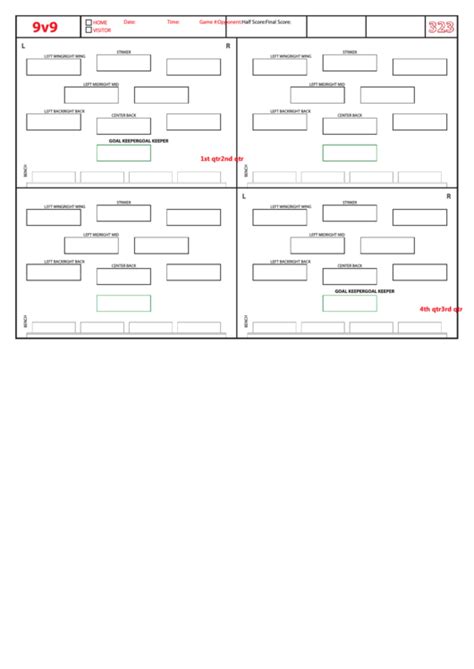 Soccer Field Template