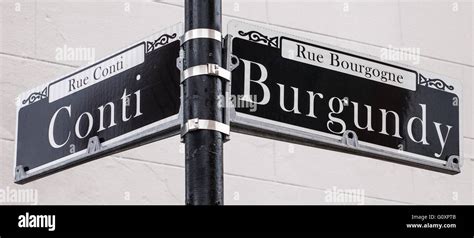 Street signs in New Orleans French Quarter Stock Photo - Alamy