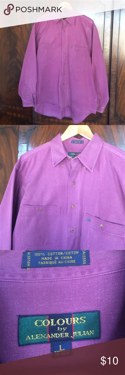 Colours by Alexander Julian Shirt, Men's Large | Shirts, Casual button ...