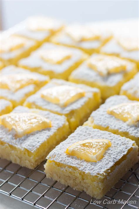 Low Carb Lemon Bars (sugar free) - Low Carb Maven