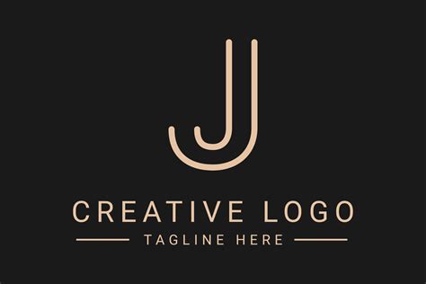 Modern creative letter J vector logo design. Minimalist flat line logo ...