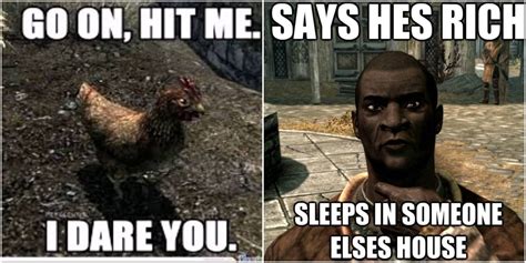 Skyrim: 10 Hilarious NPC Memes Only True Fans Will Understand