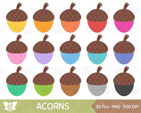 Acorns Clipart, Acorn Clip Art, Autumn Cliparts, Nut Fall Oaknut Oak ...