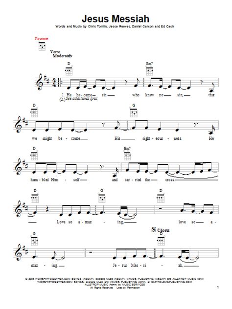 Jesus Messiah | Sheet Music Direct