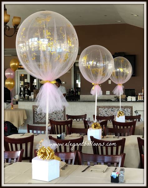 tulle covered balloons with confetti #elegantballoons | Tulle balloons, Balloons, Balloon ...