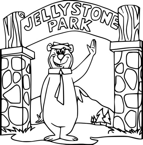 Yogi Bear at Jellystone Park coloring page - Download, Print or Color Online for Free