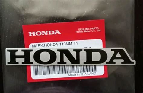 GENUINE HONDA STICKER-11CM - BLACK/SILVER Sticker Logo Lettering-110mm £4.74 - PicClick UK