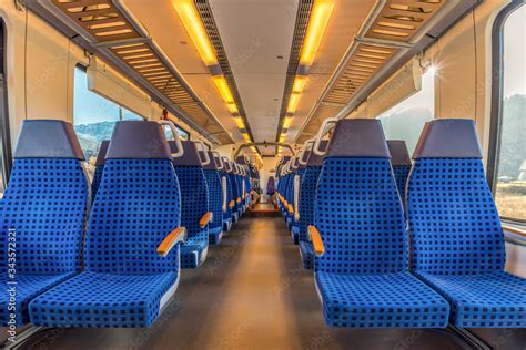 Interior Of Train Carriage Stock Photo | Adobe Stock