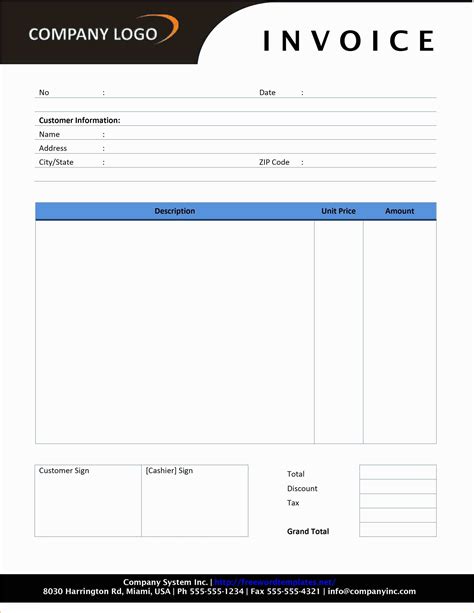 Ready Made Templates Free Download Of Invoice Receipt Template Word ...