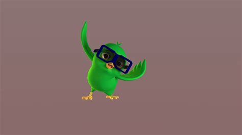 3D model Cartoon Bird Glasses VR / AR / low-poly | CGTrader